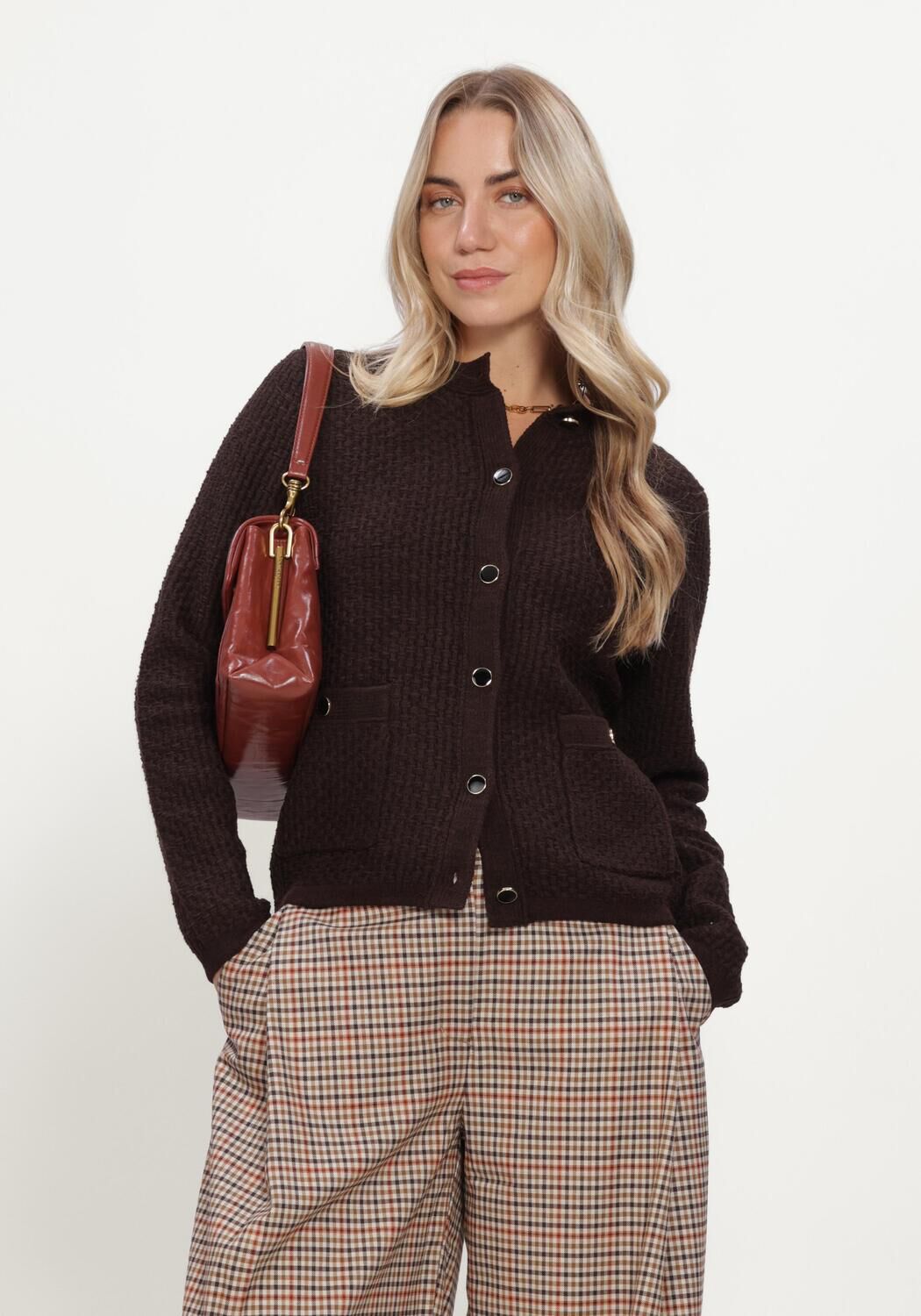 Braune SILVIAN HEACH Strickjacke CARDIGAN RYANA - large