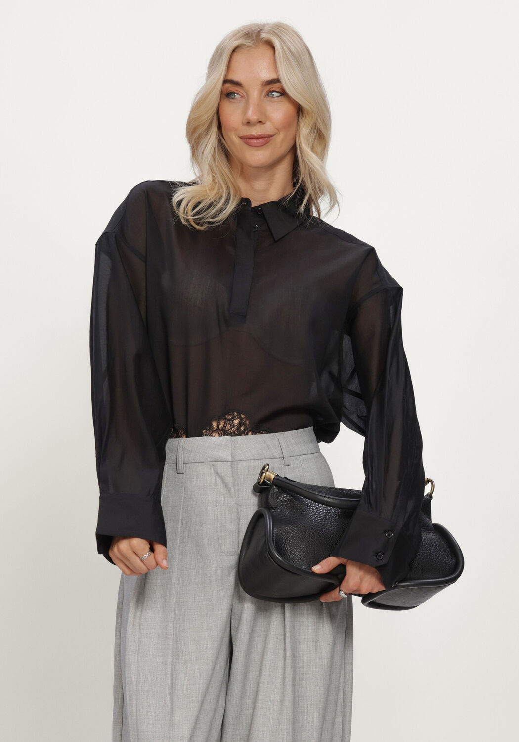 Schwarze COPENHAGEN MUSE Blusen CMDOLLY-SHIRT - large