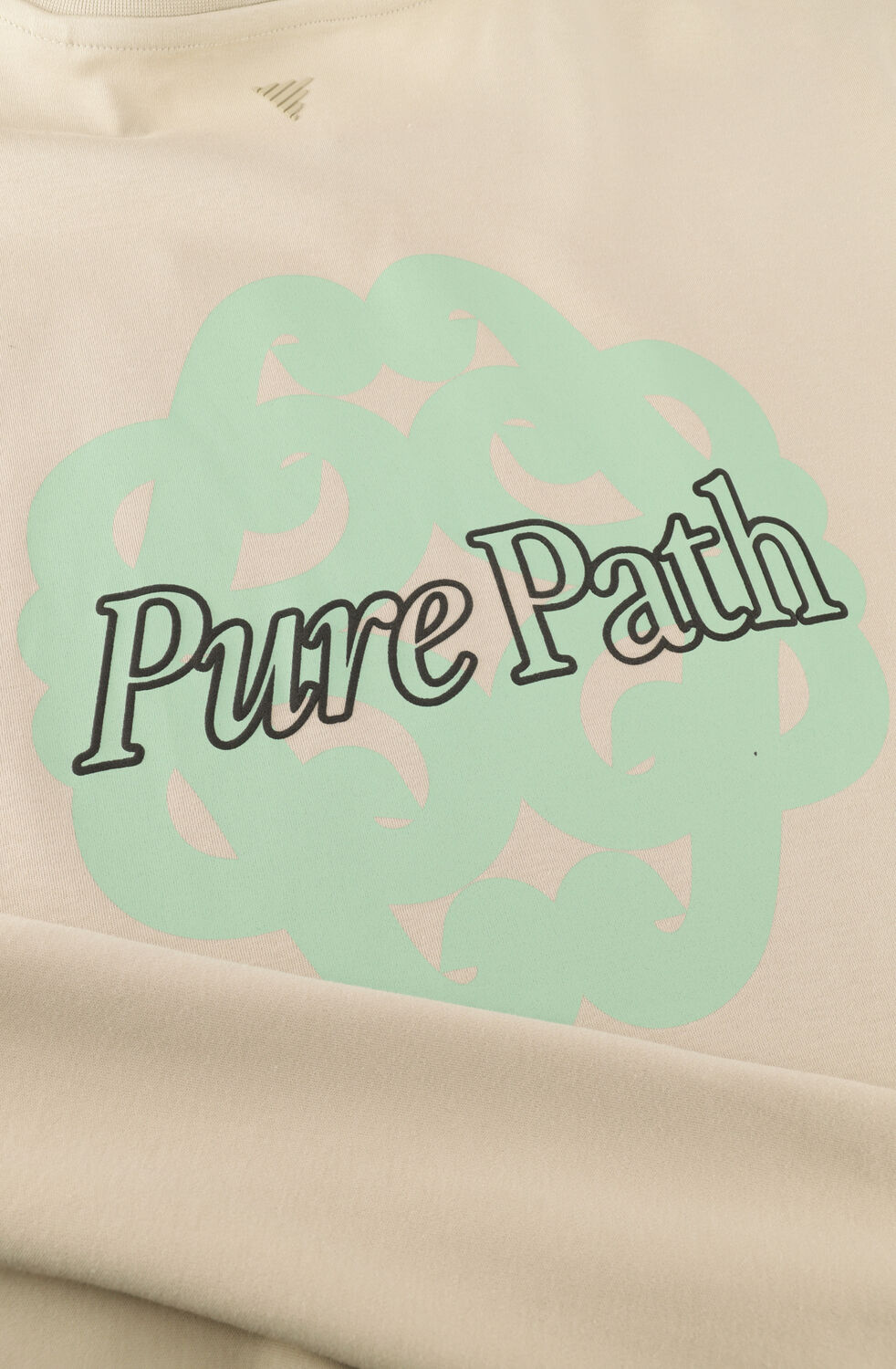 Beige PURE PATH T-shirt BOLD EMBLEM T-SHIRT - large