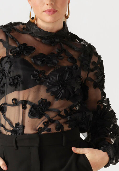 Schwarze AAIKO Blusen LUCIA FLOWER PES 502 - large