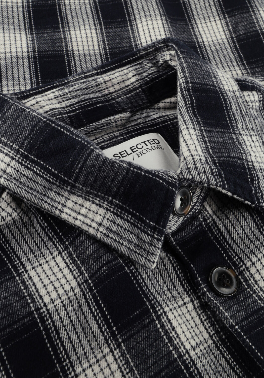 Dunkelblau SELECTED MEN Overshirt SLHLOOSEMASON-FLANNEL OVERSHIRT W NOOS - large