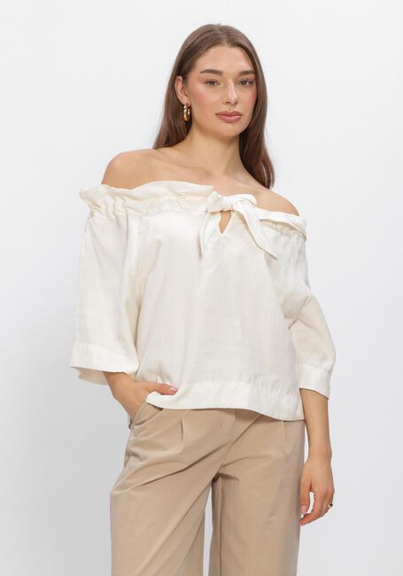 Nicht-gerade weiss SUMMUM Blusen TOP MODAL LINEN BLEND - large
