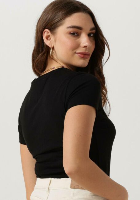 Schwarze TOMMY JEANS T-shirt TJW SLIM ESSENTIAL LOGO - large