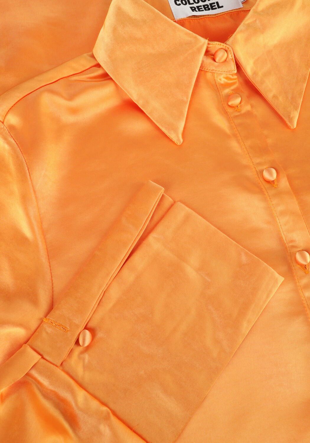 Orangene COLOURFUL REBEL Minikleid METTE SATIN WRAP DRESS - large