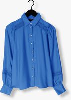 Blaue JANSEN AMSTERDAM Bluse W754 BLOUSE LACE DETAILS AND LONG PUFFSLEEVES