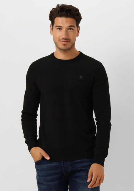 Schwarze SCOTCH & SODA Pullover VISCOSE PULLOVER CREWNECK - large