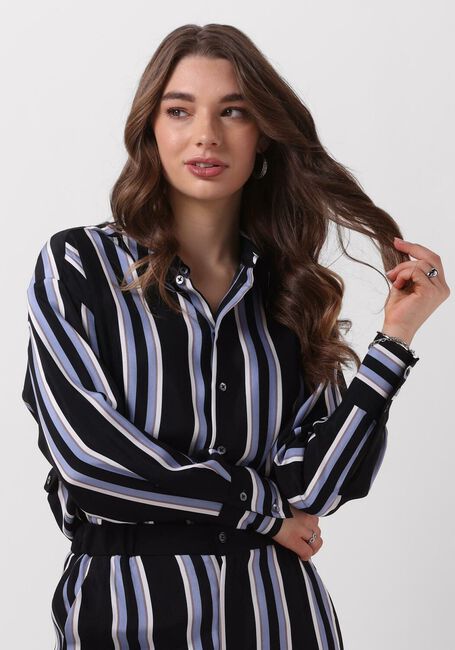 Schwarze VANILIA Blusen BLOUSE STRIPED FIT ADJUSTABLE - large