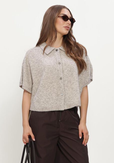 Graue RUBY TUESDAY Pullover & Cardigans VOISE KNITTED COLLAR CAPE TOP - large