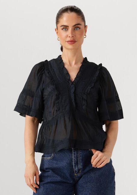 Dunkelblau NEO NOIR Blusen EVIENNE S VOILE TOP - large