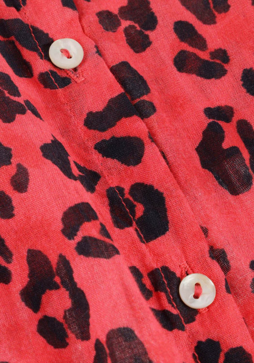 Rote BY-BAR Blusen BECKY RED CHEETAH BLOUSE - large