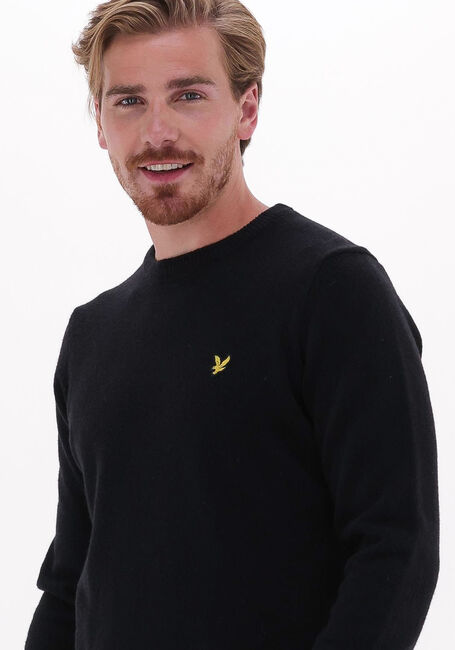Schwarze LYLE & SCOTT Pullover CREW NECK LAMBSWOOL BLEND JUMPER - large