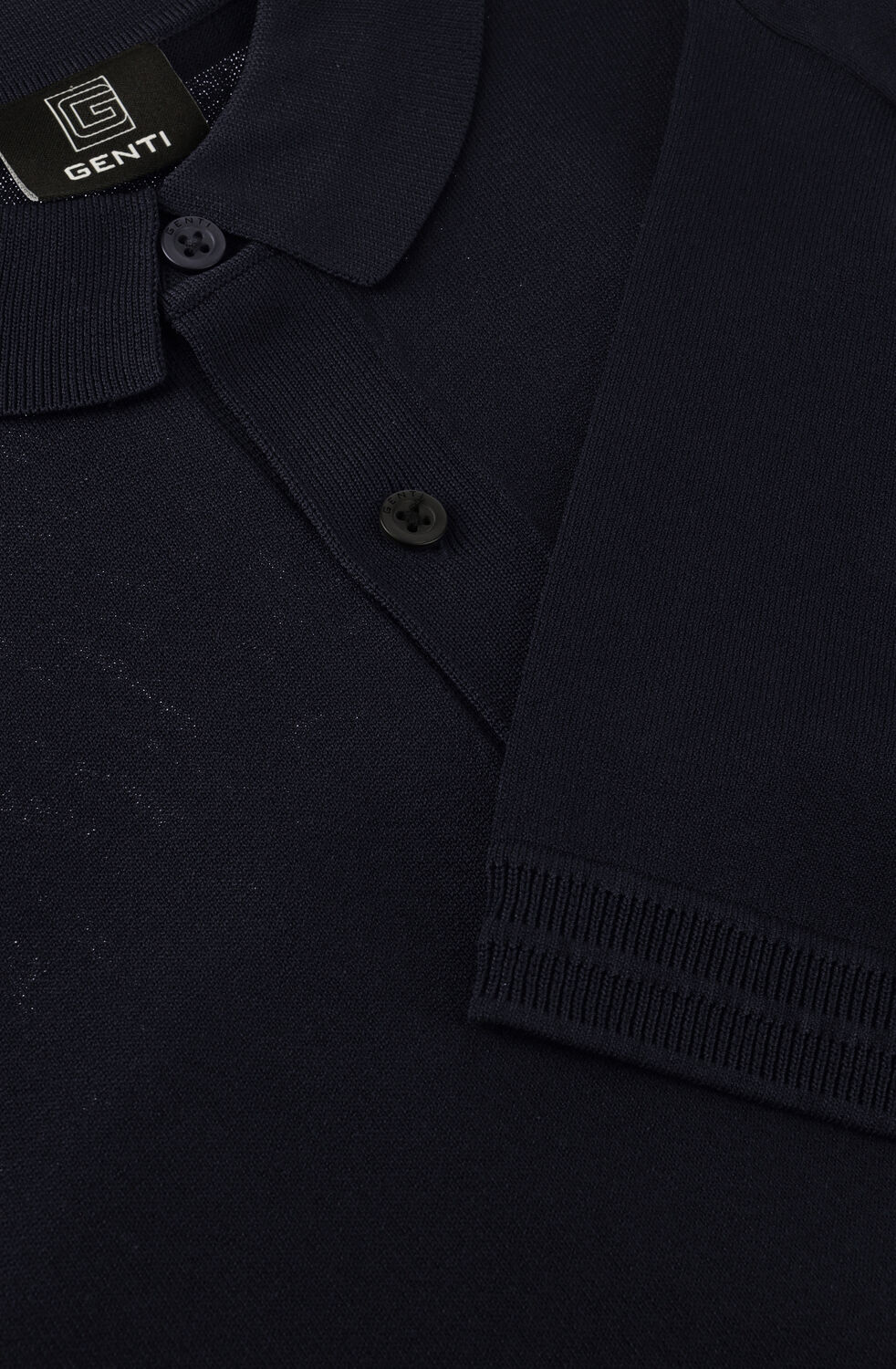 Dunkelblau GENTI Polo-Shirt POLO 2 BUTTON SS 1260 - large