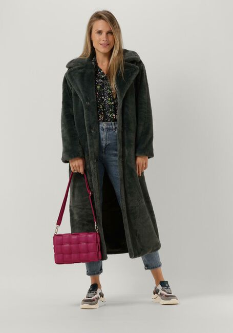 Dunkelgrün NOTRE-V Fake-Fur-Jack FUR LONG COAT - large