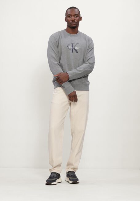 Graue CALVIN KLEIN Sweatshirt LS 350TERRY MNLG CN SWTSHRT - large