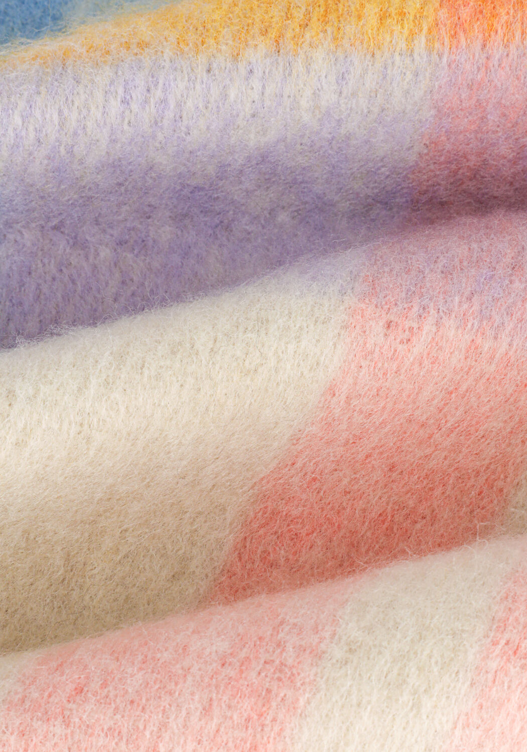 Blaue ABOUT ACCESSORIES Schal OBLONG BRUSHED BIG CHECKS - large