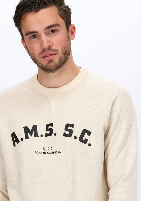 Ecru SCOTCH & SODA Sweatshirt REVERSIBLE SWEAT WITH VARSITY  - large