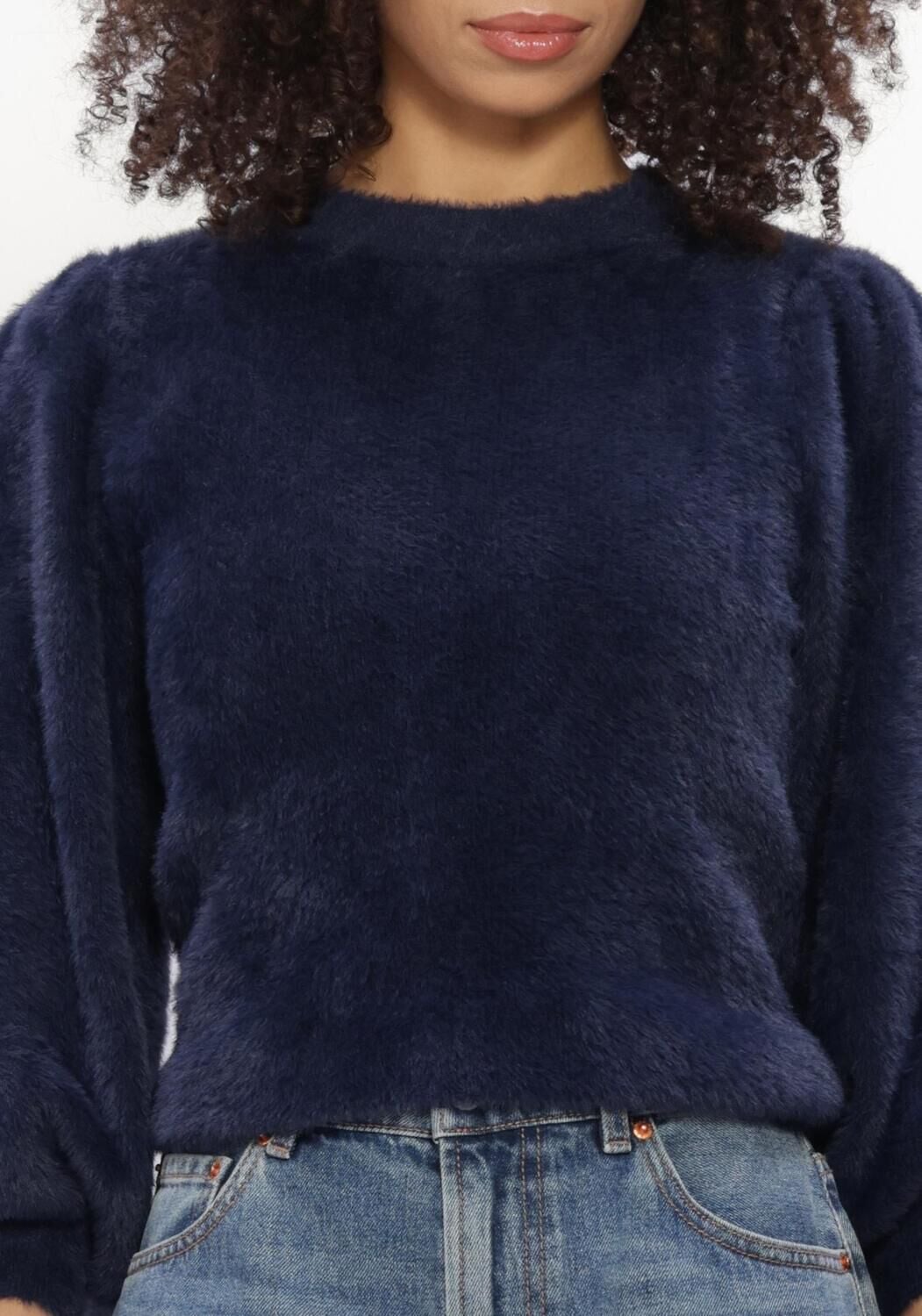 Dunkelblau CATWALK JUNKIE Pullover FUZZY PUFF SLEEVE KNIT - large