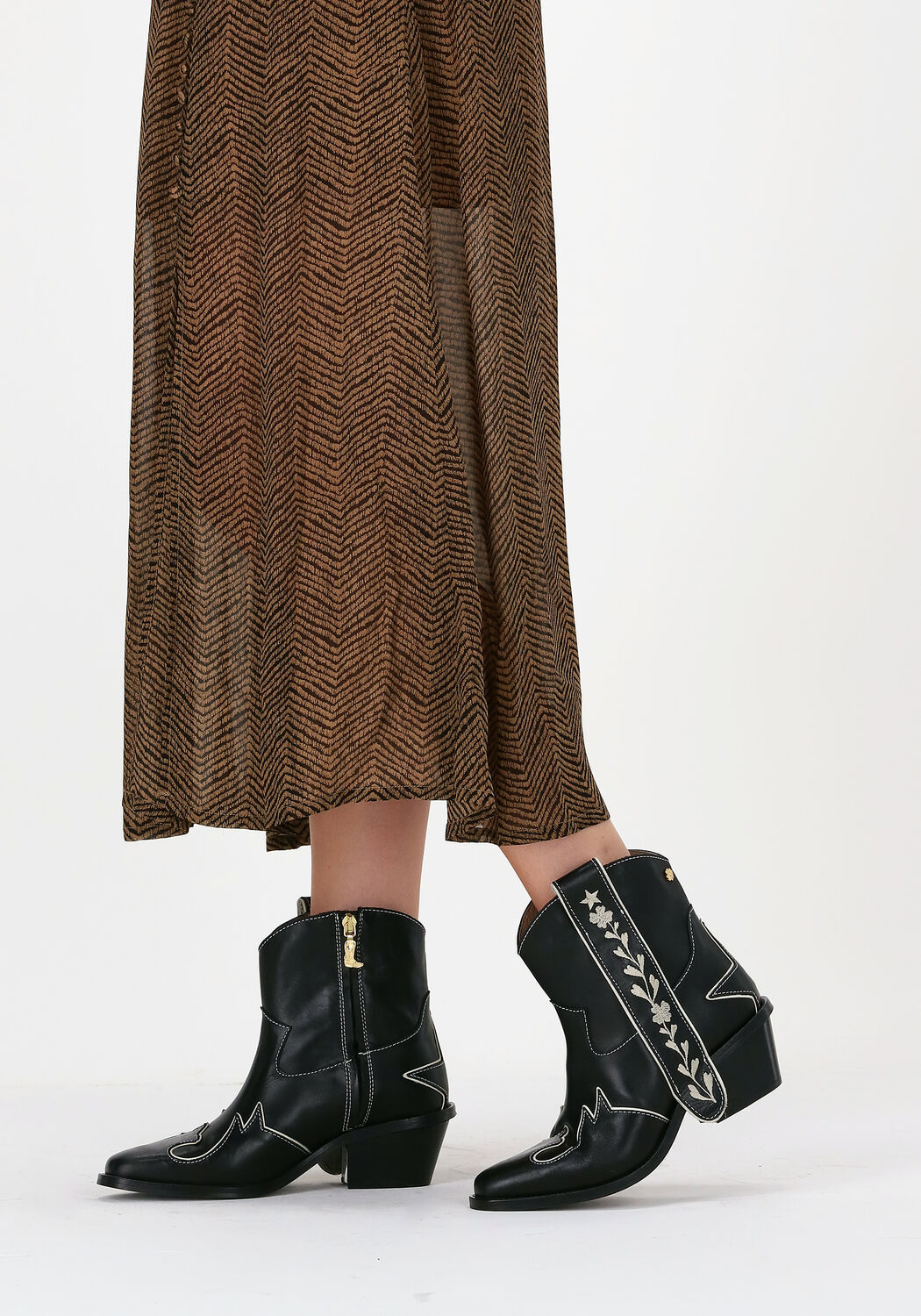 Schwarze FABIENNE CHAPOT Stiefeletten JOLLY ZIPPER LOVESTRING - large