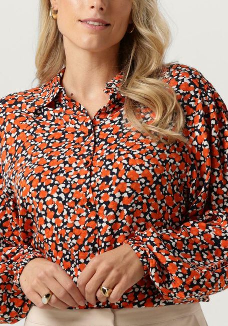 Orangene ANOTHER LABEL Blusen JAYLA DOT SHIRT L/S - large