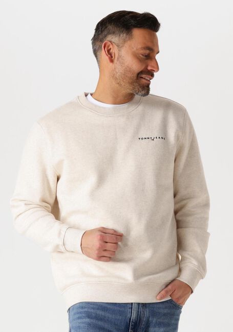 Beige TOMMY JEANS Sweatshirt TJM REG LINEAR CREW EXT - large