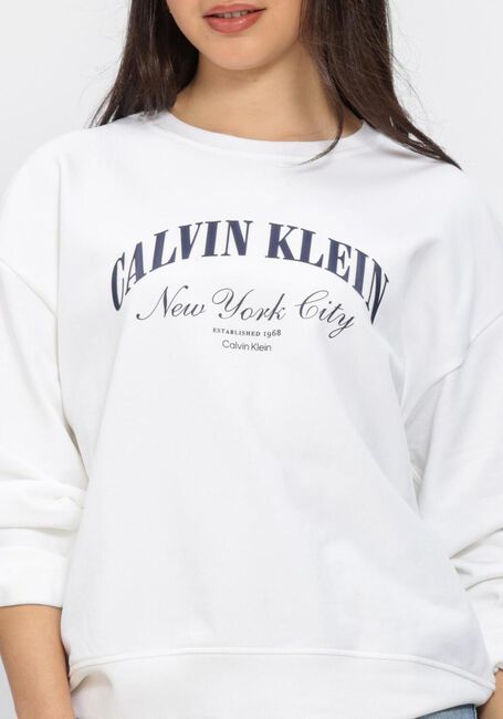 Wei&szlig;e CALVIN KLEIN Pullover LOGO GRAPHIC CREWNECK SWEATSHIRT - large