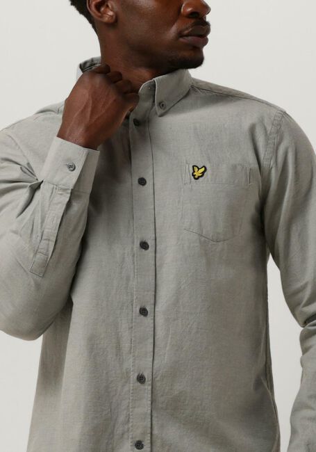 Blaue LYLE & SCOTT Casual-Oberhemd COTTON LINEN BUTTON DOWN SHIRT - large