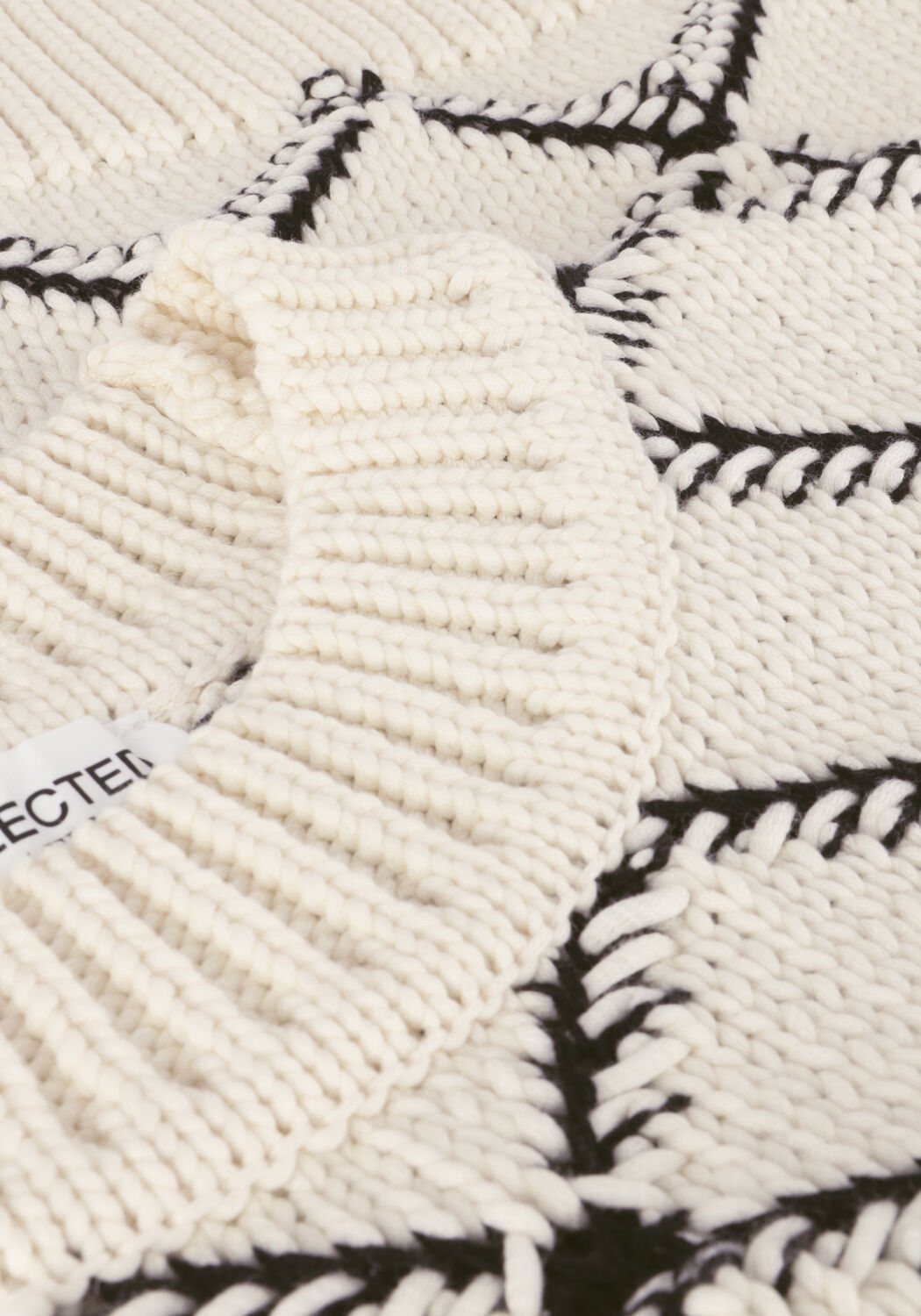 Beige SELECTED WOMEN Pullover SLFOLIVIA LS CROPPED KNIT O-NECK - large