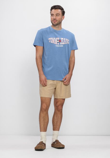 Beige TOMMY JEANS Kurze Hose TJM LINEN BLEND PULL-ON SHORT - large