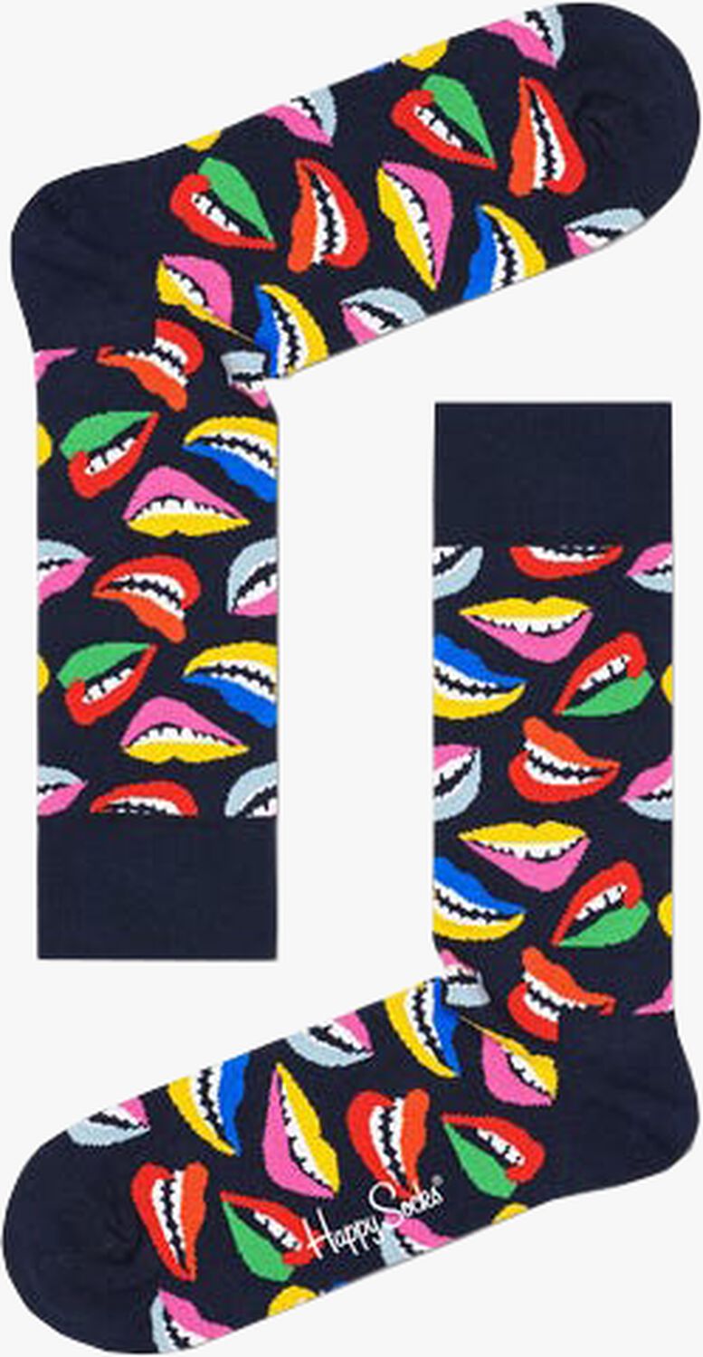 schwarze happy socks socken lips