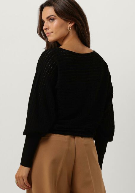 Schwarze SUMMUM Pullover BOAT NECK SWEATER EXTRA FINE MERINO WOOL BLEND KNIT - large