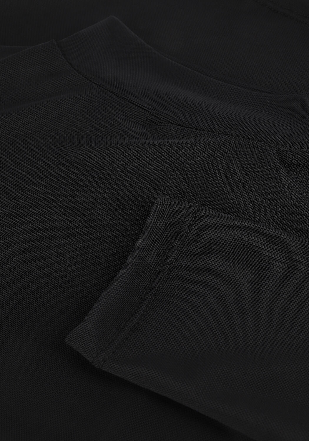 Schwarze NA-KD Top RECYCLED POLO NECK MESH TOP - large