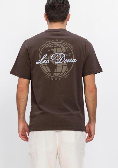 Braune LES DEUX T-shirt BEN GLOBE T-SHIRT - large