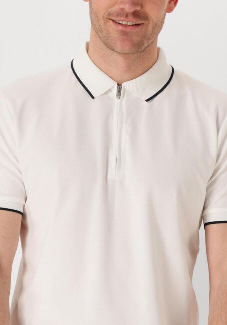 Weiße SELECTED HOMME Polo-Shirt SLHFAVE SPORT ZIP SS POLO NOOS - large
