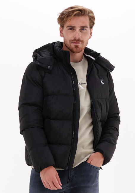 Schwarze CALVIN KLEIN Wattierte Jack ESSENTIALS DOWN JACKET - large