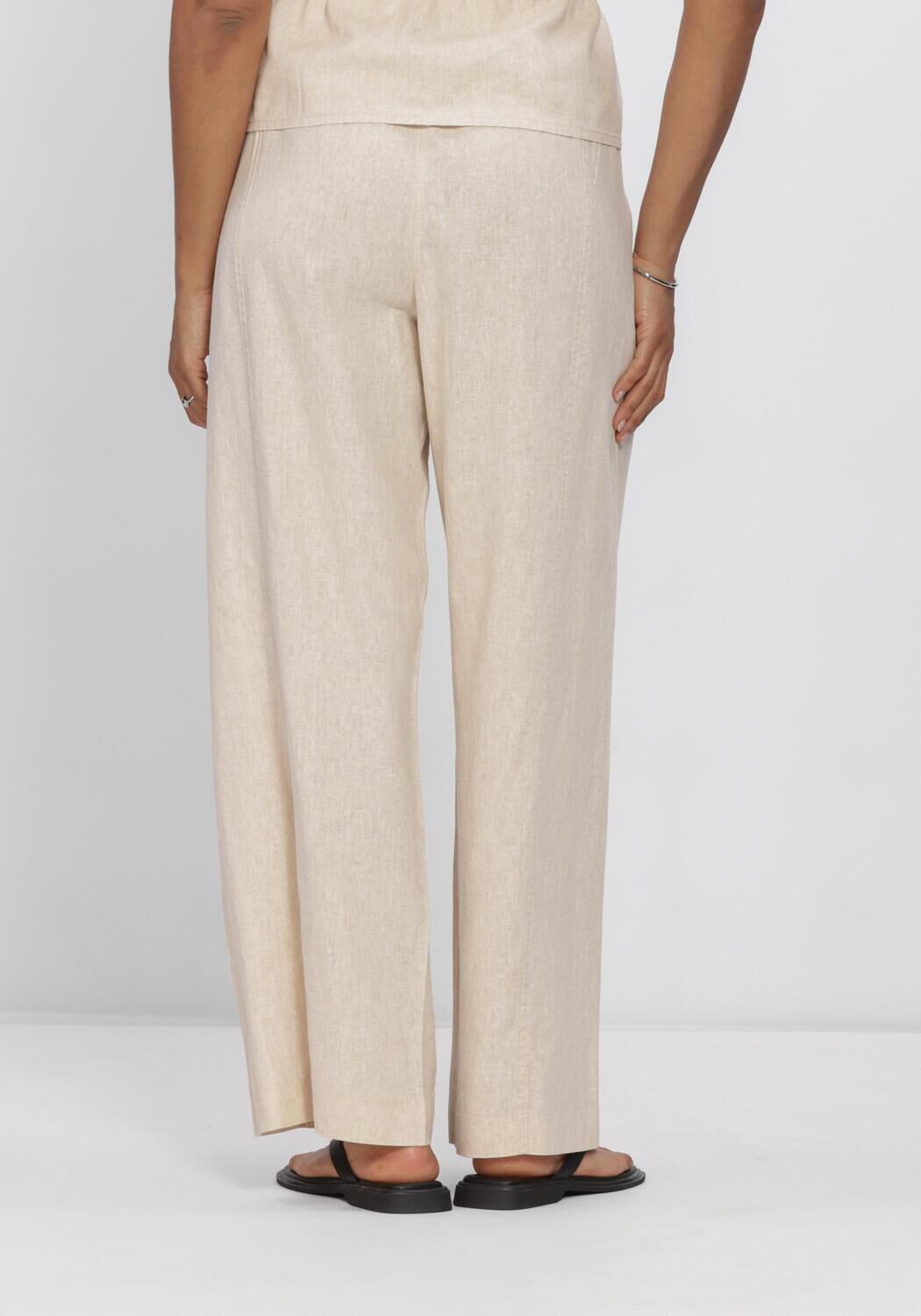 Beige OBJECT Hosen OBJKADIE MW WIDE PANTS 145 - large