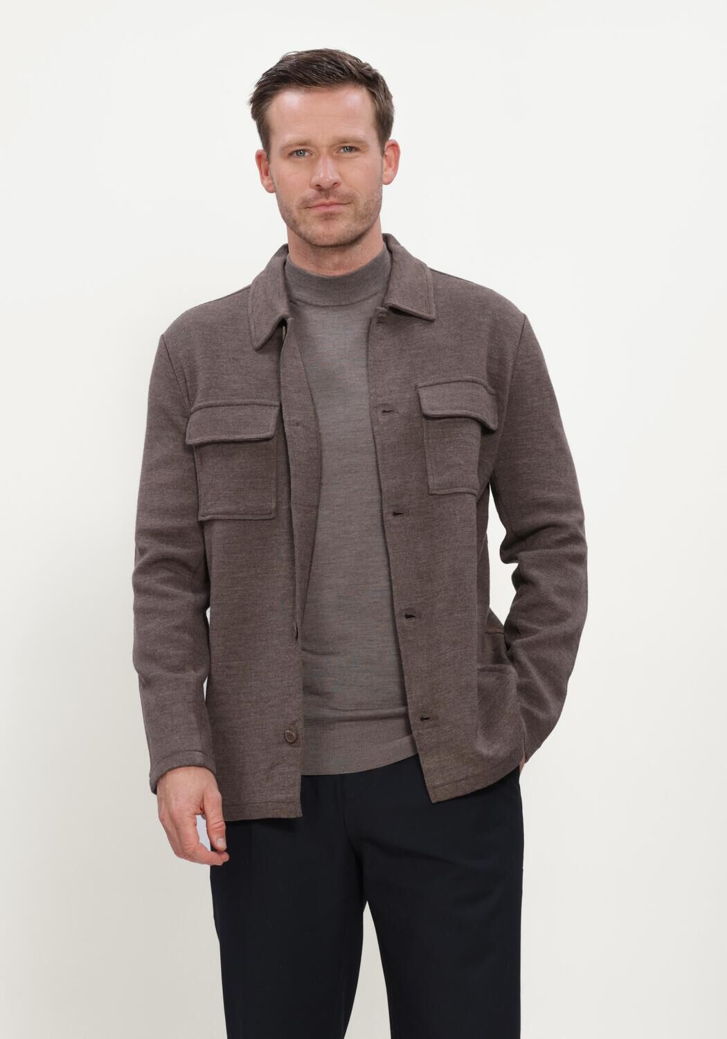 Braune STEFANO LAURAN Overshirt OVERSHIRT - large
