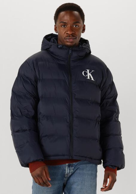 Dunkelblau CALVIN KLEIN Wattierte Jack LS NYLON MONGRAM PUFFER JKT - large