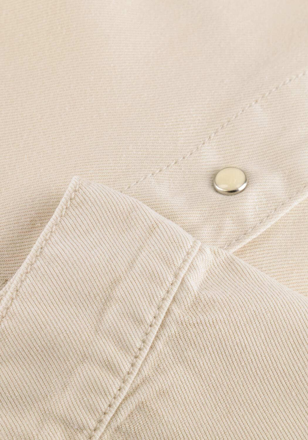 Beige OBJECT Blusen OBJFRAME 2/4 RE DENIM TOP - large