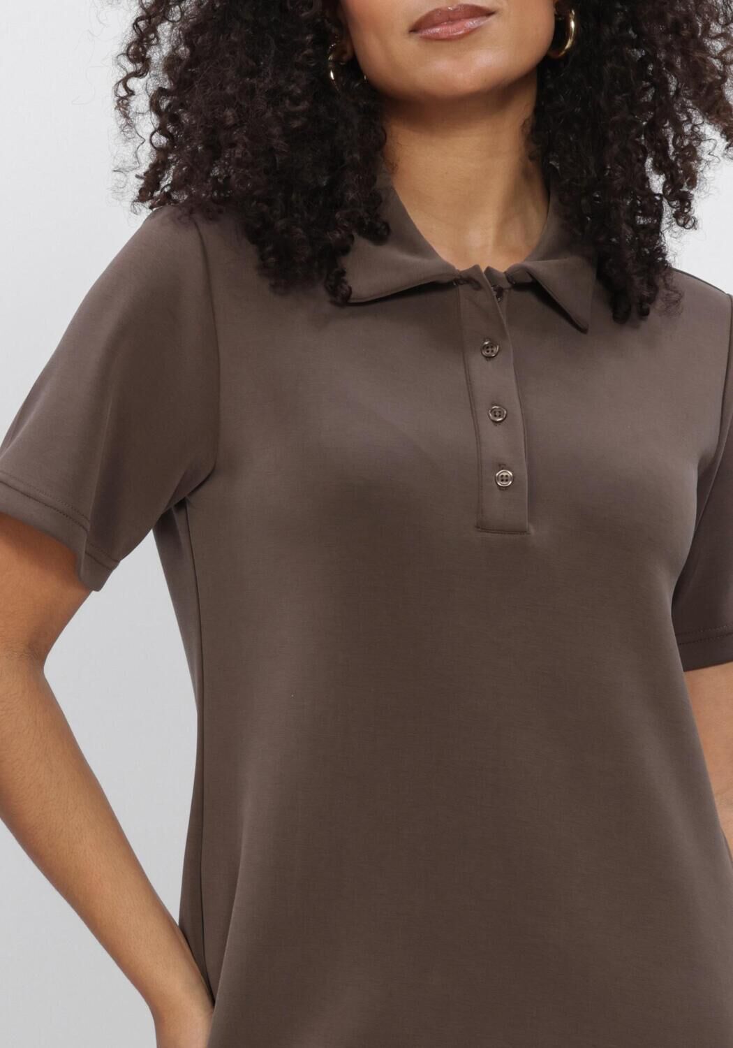 Braune MY ESSENTIAL WARDROBE Midikleid MWHELLE POLO LONG DRESS - large