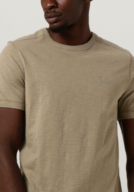 Olive CAST IRON T-shirt SHORT SLEEVE R-NECK COTTON SLUB - large