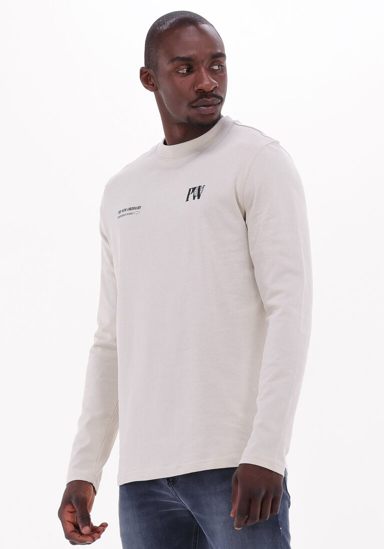 nicht-gerade weiss purewhite crewneck jersey long sleeve with graphic prints