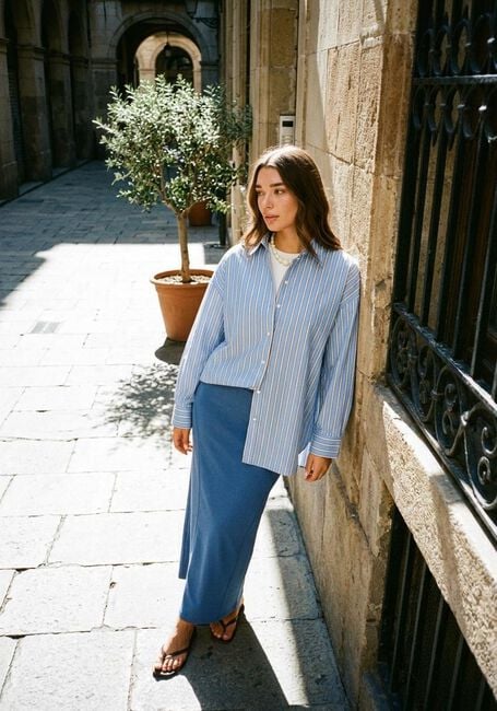 Blaue AIMEE THE LABEL Maxirock NOELLA - large