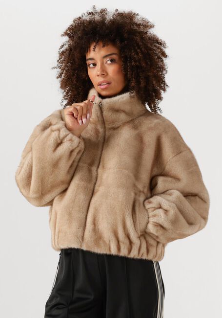 Beige CO'COUTURE Fake-Fur-Jack FERA FAUX FUR JACKET - large