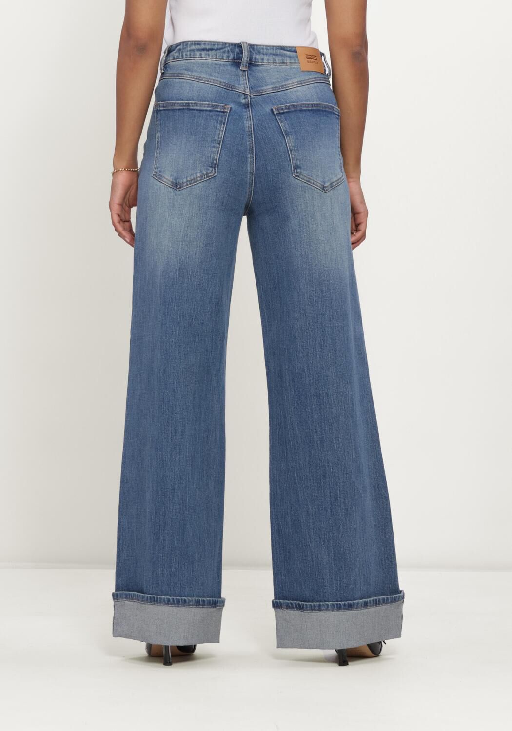 Blaue GESTUZ Wide jeans GZSARA HW WIDE JEANS - large