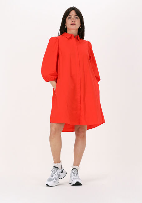 Rote MSCH COPENHAGEN Minikleid PETRONIA 3/4 SHIRT DRESS - large