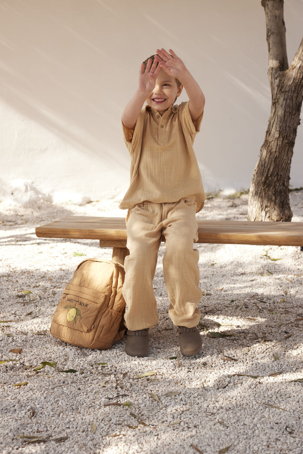 Beige LIL' ATELIER Casual-Oberhemd NMMDAWSON SS LOOSE SHIRT LIL - large