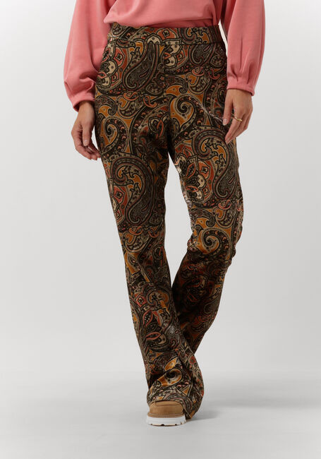 Mehrfarbige/Bunte SUMMUM Schlaghose TROUSERS PAISLEY VELVET - large