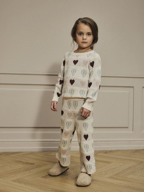 Nicht-gerade weiss LIL' ATELIER Weite Hose NMFLAMAI WIDE KNIT ANCLE PANT LIL - large