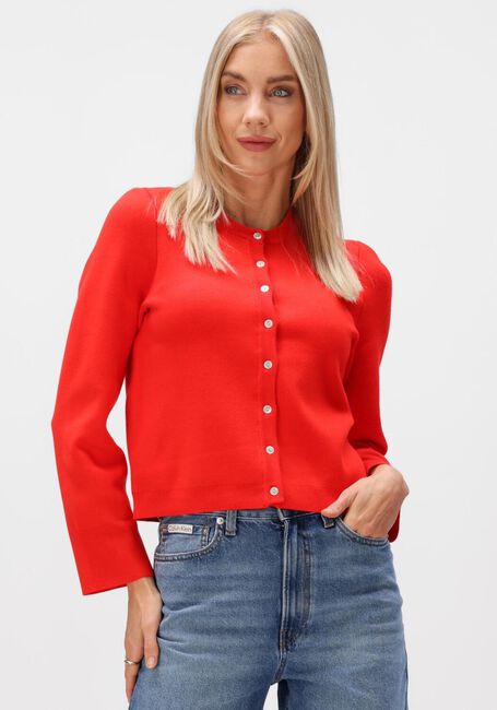 Rote Y.A.S. Strickjacke YASEENA LS KNIT CARDIGAN - large