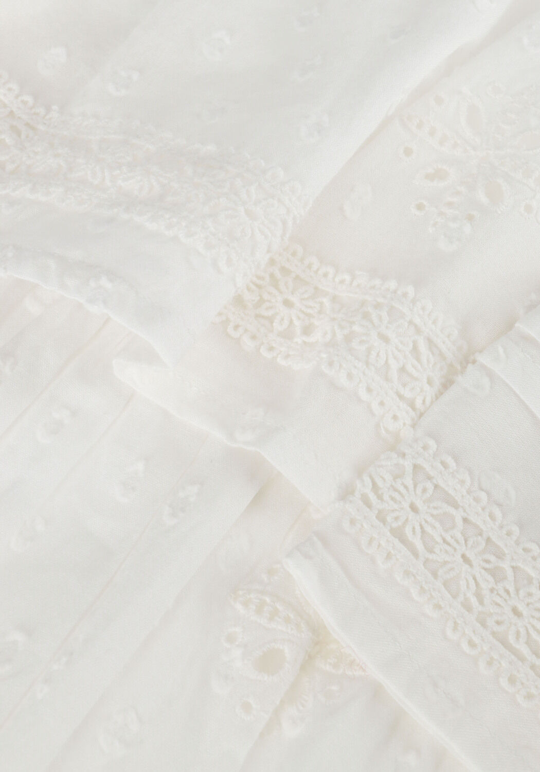 Wei&szlig;e SCOTCH & SODA Minikleid BRODERIE ANGLAISE + CLIP JACQUARD - large